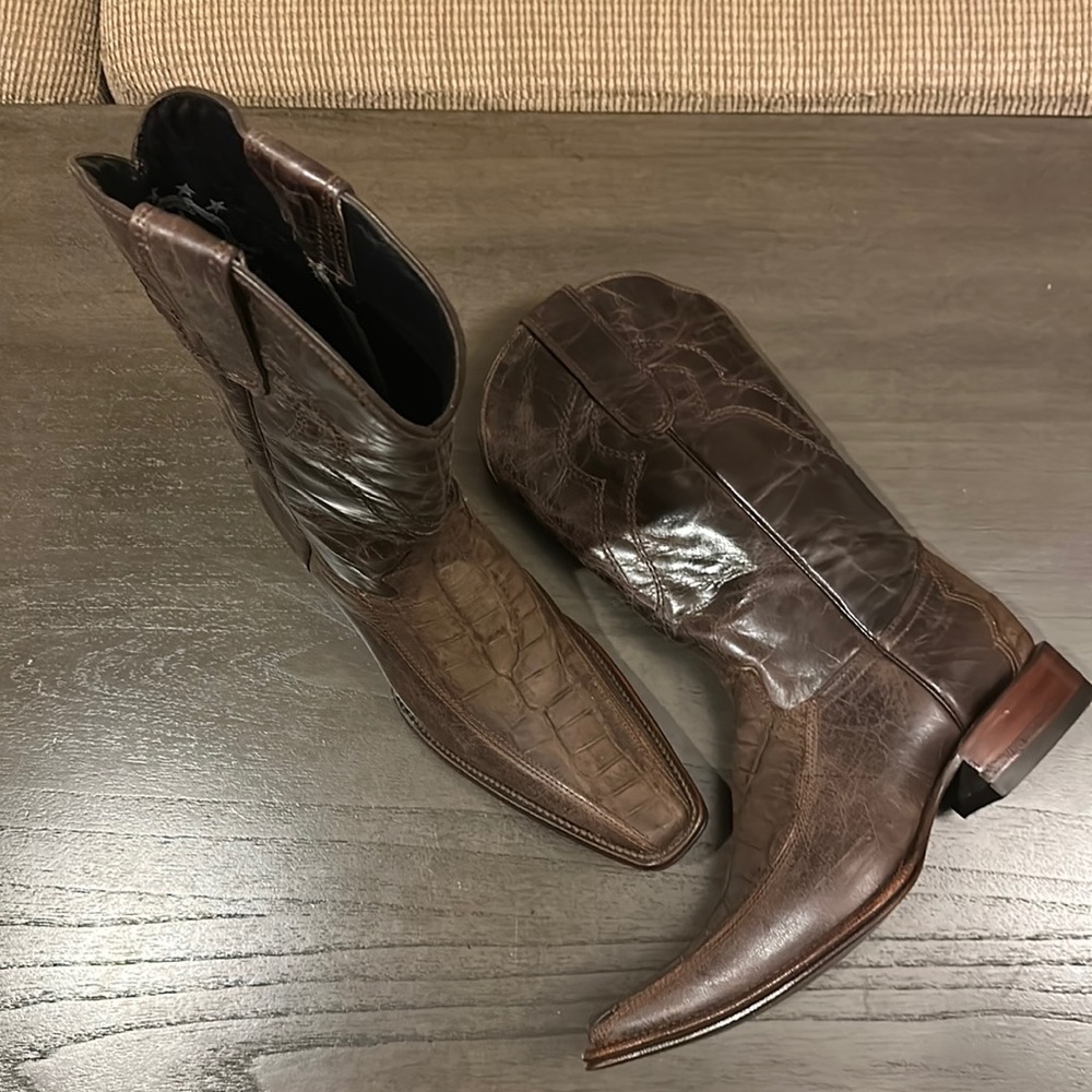 Leather boots